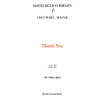 Maine Beer Company Thank You