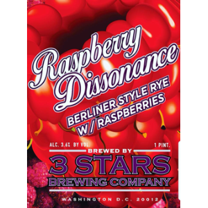 3 Stars Brewing Raspberry Dissonance