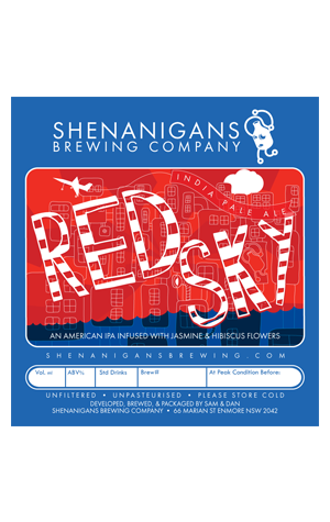Shenanigans Brewing Red Sky