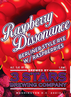 3 Stars Brewing Raspberry Dissonance
